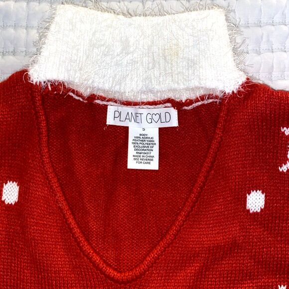Planet Gold Ugly Christmas Sweater  #FAM Bells Sequins Chain- Size Small - Picture 6 of 8
